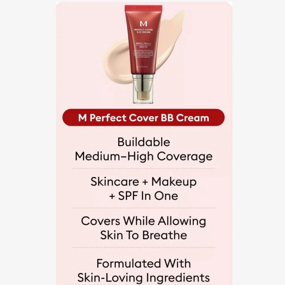 Missha Perfect Cover BB Cream SPF42/PA+++ - No. 25 warm beige